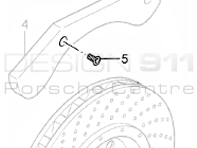 Brake disc cover plate Screw. Porsche Carrera GT