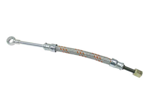 Inlet oil line with sleeve & nut. Porsche 356 / 912 - PCG07818, 53907818, 61607818CPL, 61607818 - 9600021, HA FR 47 019