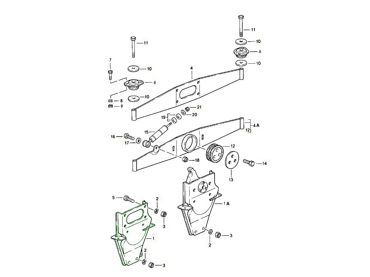 Engine Yoke cradle mount bracket. Porsche 911 196983 91111501403 91111501403/1 Design 911