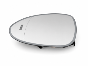 Door mirror glass (Aspherical), Dimmable, Left for LHD. Porsche 9YA Cayenne 2018>> / 95C Macan-e 2024>> - 9Y1857521Q - ZJ-7145-L
