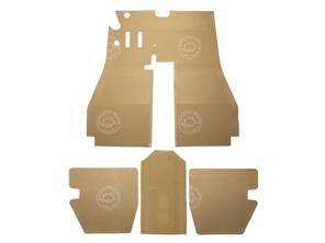 Complete Tan Rubber Floor Mat Set LHD. Porsche 356A - 64455110100, 64455111100, 64455111101, 64455141100, 64455141101, 64455112100, 64455112200 - NLA55110100400