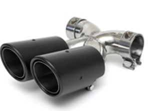 Exhaust Tail Pipe Deluxe Dual Style Carbon Fiber. Porsche 987 Boxster / 987C Cayman - 98711125300, 98711125402, 98711125401, 98711125830, 98711125831, 98711125501, 98711125601, 98711198100