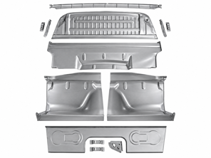 REAR SEAT SECTION KIT PORSCHE 1969-71 901 GEARBOX - 91150195100, 90150177000, 90150177100, 1680250310, 91151203560, 90150308140, 91150195150, 90150208100, 91150100020