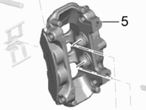 Brake caliper, REAR. Porsche 981/982 Boxster / 981/982 Cayman - 98635242302, 98635242303, 98635242402, 986352423403