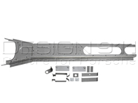Shifter tunnel. Porsche 356 Pre A cars to '57 - 64449003, PP127A, P127A, PP127T1, P127T1