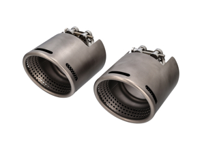 Titanium Tailpipes - Set of 2. Porsche 718 Boxster / Cayman GTS 4.0L (Incl. Spyder/GT4)  / 991-2 Carrera - 9P1251187K, 9P1251187L, 9P1251188K, 9P1251188L, 982251187AH, 982251187AC, 982251187AJ, 982251188C, 982251188A, 982251188D, 982251187C, 9GT251187B, 9GT251188B, 99104420024, 99104420025