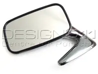 Door Mirror Rectangle in Chrome. SMALL. Porsche 911 70-73 - 91173101300, 91173101306, 91173101406, 91173101308, 91173101408