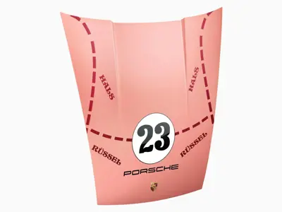 911 Bonnet Wall Art - Pink Pig