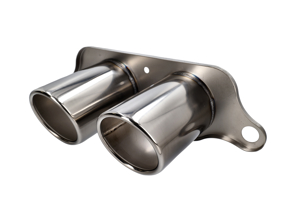 DesignTek Exhaust tail pipe Titanium for Porsche 997 GT3 / GT3RS 2005>> Twin Bolt on Pipe - 99711125390, 99711125393