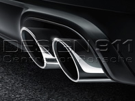 Exhaust Tail Pipes SPORTS in SILVER. Porsche 991.2 C2 / C4 / Targa 42016>> - 99104420020
