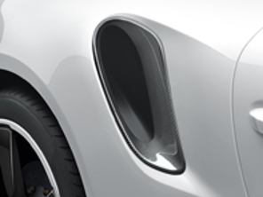 Air intakes in rear side section in carbon. Porsche 991.2 Turbo / S - 99104480410, 99104480074, 99104480410, 991504371001E0, 991504372001E0, 99150492501, 99150492501G2X, 99150492601, 99150492601G2X, 99150493500A3G, 99150493600A3G