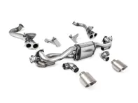 Milltek Sports Exhaust System With GPF/OPF Bypass, Brushed Titanium GT-115 Tailpipes. Porsche 718 Boxster / Cayman 2020>> - 982251053E, 982251053K, 982251053F, 982251053H, 982251053D, 982251053G, 982254351B, 982254351L, 982254351AA, 982254351P, 982254351R, 982254350B, 982254350L, 982254350AA, 982254350P, 982254350R - SSXPO186