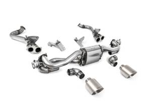 Milltek Sports Exhaust System With GPF/OPF Bypass, Brushed Titanium GT-115 Tailpipes. Porsche 718 Boxster / Cayman 2020>> - 982251053E, 982251053K, 982251053F, 982251053H, 982251053D, 982251053G, 982254351B, 982254351L, 982254351AA, 982254351P, 982254351R, 982254350B, 982254350L, 982254350AA, 982254350P, 982254350R - SSXPO186