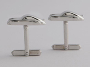 Ducktail (1973) solid silver & silver plated cufflinks