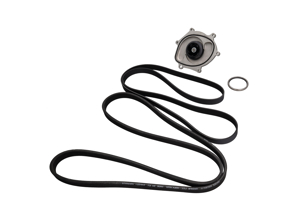 Water pump, belt & thermostat kit. Porsche 991.1 Carrera 2S / Carrera 4S - 0PB121035A, 9A110221800, 0PB903137A, 9A110222602, 9A110622603, 9A712111000, 9A110655900, 0PB121688