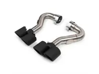 Fabspeed Deluxe Quad Style Tips, Satin Black. Porsche 955 Turbo / Turbo S (2002-2007) - 95511125210, 95511125211, 95511198200, 95511198210, 95511125220, 95511125221, 95511125110, 95511125111, 95511198100, 95511198110, 95511125120, 95511125121 - FS.POR.955T.QDTB