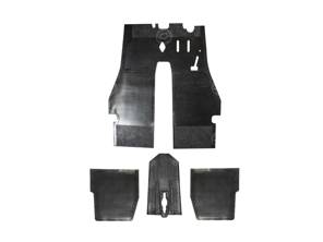 Complete rubber floor mat set RHD. Porsche 356B T6 1962-63 - 64455110206, 64455111105, 64455112101, 64455101506, 64455112106, 64455112206 - NLA55110206