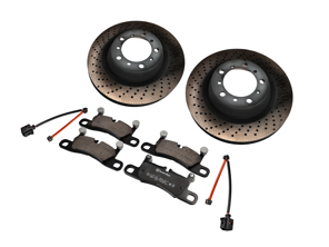 REAR Brake Disc and Pad Package. Porsche 718 Cayman GTS 4.0ltr - 98135240300, 98135240400