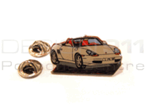 Pin Badge 'Porsche Boxster' White