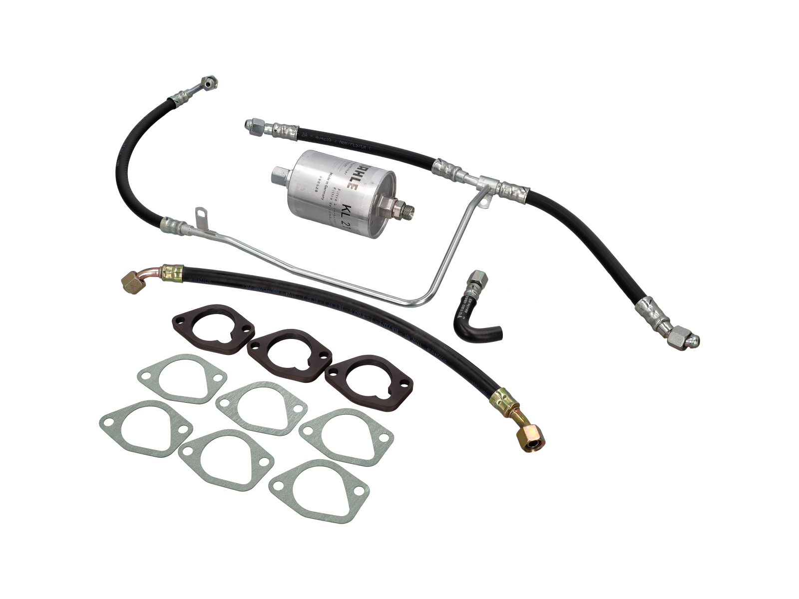 Engine Fuel Line, Intake Gasket, Intermediate Flange & Fuel Filter Kit for Porsche 911 3.2 Carrera 1984–1989 - 93011041104, 93011059507, 93011050902, 92811025306, 92811025307, 93011041103, 93011059505, 93011059506, 93011019714, 93011050901