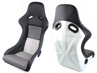 Seats in racing style, Black-Grey leather with white seat shell. Porsche 964 / 993 - SET11.1.101W, SET111101W