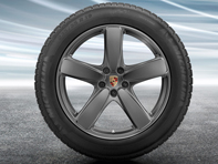19' Macan Sport Classic Alloy Wheels & Winter Tyres Original Porsche - 95B044630E, 95B044640E