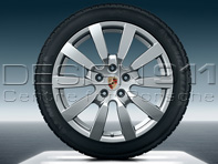20' Cayenne SportDesign II Alloy 4 Wheels & 4 Winter Tyres Original Porsche - 95804460130, 95804460140
