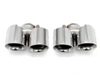 Exhaust Deluxe Quad-Style Tail Pipe Polished Chrome. Porsche 997.1 Carrera - 99711115100, 99711115101, 99711198150, 99711198111, 99711115200, 99711115201, 99711198210, 99711198211