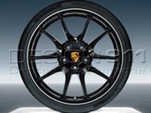 20' Carrera S Black Alloy Wheels & Tyres Original Porsche for 981 Boxster / 981 Cayman - 981404460203, 981404460204, 98104460223, 98104460224, 98104460224, 98104460223