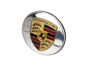 Centre Lock Wheel Cap Badge. Porsche 911 Turbo 2014>> - 99136120710, 9P1601349AMH0