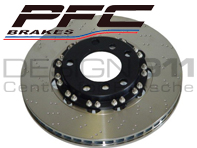 PFC Two-Piece Floating 'Direct Drive' Front DIMPLED Brake Discs for Porsche - 9963514099H, 99735140990, 99735141090