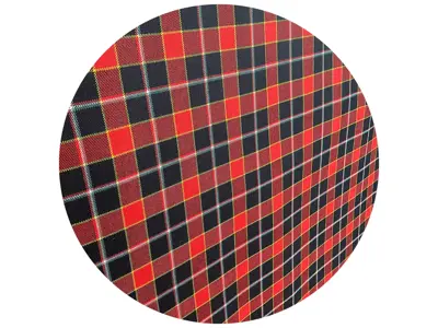 SOLM (Rosso) wool tartan fabric, inspiration: Ferrari