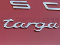 'TARGA'  CHROME Rear Lid Badge. Porsche 991 Targa - 99155930900