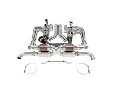 Fabspeed RSR Header Muffler Kit, WITH Heat Exchange And Sports Cats. Porsche 964 Carrera (1989-1994) - 96411104504, 96411104605 - FS.POR.964.RSRWHS, FS.POR.964.RSRWHTS