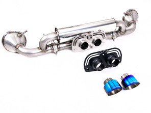 Milltek Sports Exhaust Rear Silencer With Burnt Titanium GT-100 Tailpipe Trims. Porsche 992.1 GT3 2021>> - 9GT251052F, 9GT251052G, 9GT251052D, 9GT251052H - SSXPO175