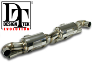 Race Exhaust Rear Cat Back Porsche 997 Turbo DesignTek Evolution - 3606009741