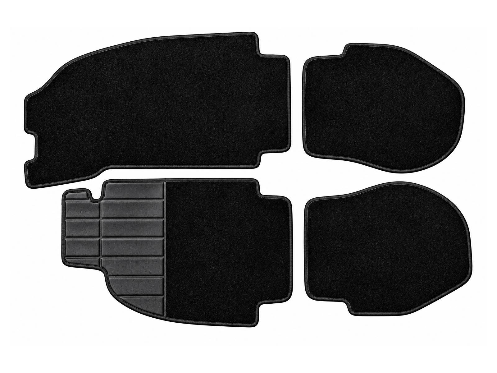 Floor Mat Set with Drivers Side Heel Protection Pad LHD. Porsche 964 / 993 - 00004315210, 000043152105FV - 9019002