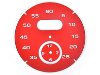 Sport chrono instrument face, Guards Red. Porsche 997 / 991 / Boxster / Cayman / Panamera - 97641997041 - F97 641 997 041, F97641997041