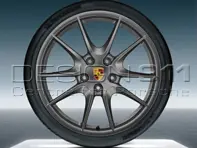 20' Carrera S Platinum Alloy Wheels & Tyres Original Porsche for 981 Boxster / 981 Cayman - 98104460206, 98104460205, 98104460225, 98104460226