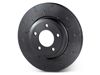Hook slotted brake disc rotor, Rear. Porsche 987/981/718 Boxster and Cayman - 98735240101