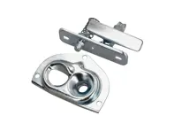 Front bonnet lock set upper and lower parts Porsche 911 1965-73 / 912 - 64451151101, 90151105121, 90151105220