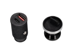 Cigarette Lighter to USB-A & USB-C Port Adapter for Porsche 911 & 912 Short-Wheelbase (SWB) 1965-1968 - 90165210200, 90165212200 - USB91165-68AC-BLK, USB91165-68AC-SLV