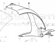 Wheel Arch Liner Front Back. Porsche 993 - 99350420400, 99350420300, PAF00320700