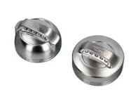 Cap set for oil and coolant, aluminium look. Porsche 996 / 997.1 - PCG10644704