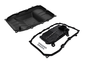 Transmission sump plate, oil strainer & sump gasket kit. Porsche 958 Cayenne / 970 Panamera - 95832137100, 95832543500, 95832136100