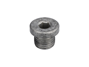 Coolant drain plug on oil pump housing. Porsche 996 / 986 Boxster / 997.1 - 90021900701, 90021900702