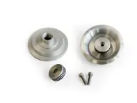 Rennline Aluminium lock / knob set. SMOOTH. Porsche 911 74-84