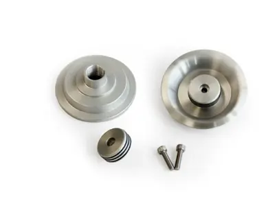 Rennline Aluminium lock / knob set. SMOOTH. Porsche 911 74-84