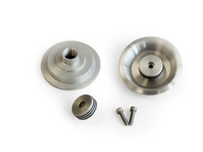Rennline Aluminium lock / knob set. SMOOTH. Porsche 911 74-84