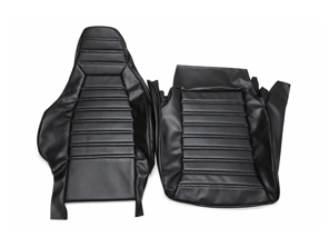 Front Seat Cover, Black Vinyl, Perforated centre. Porsche 911 1974-84